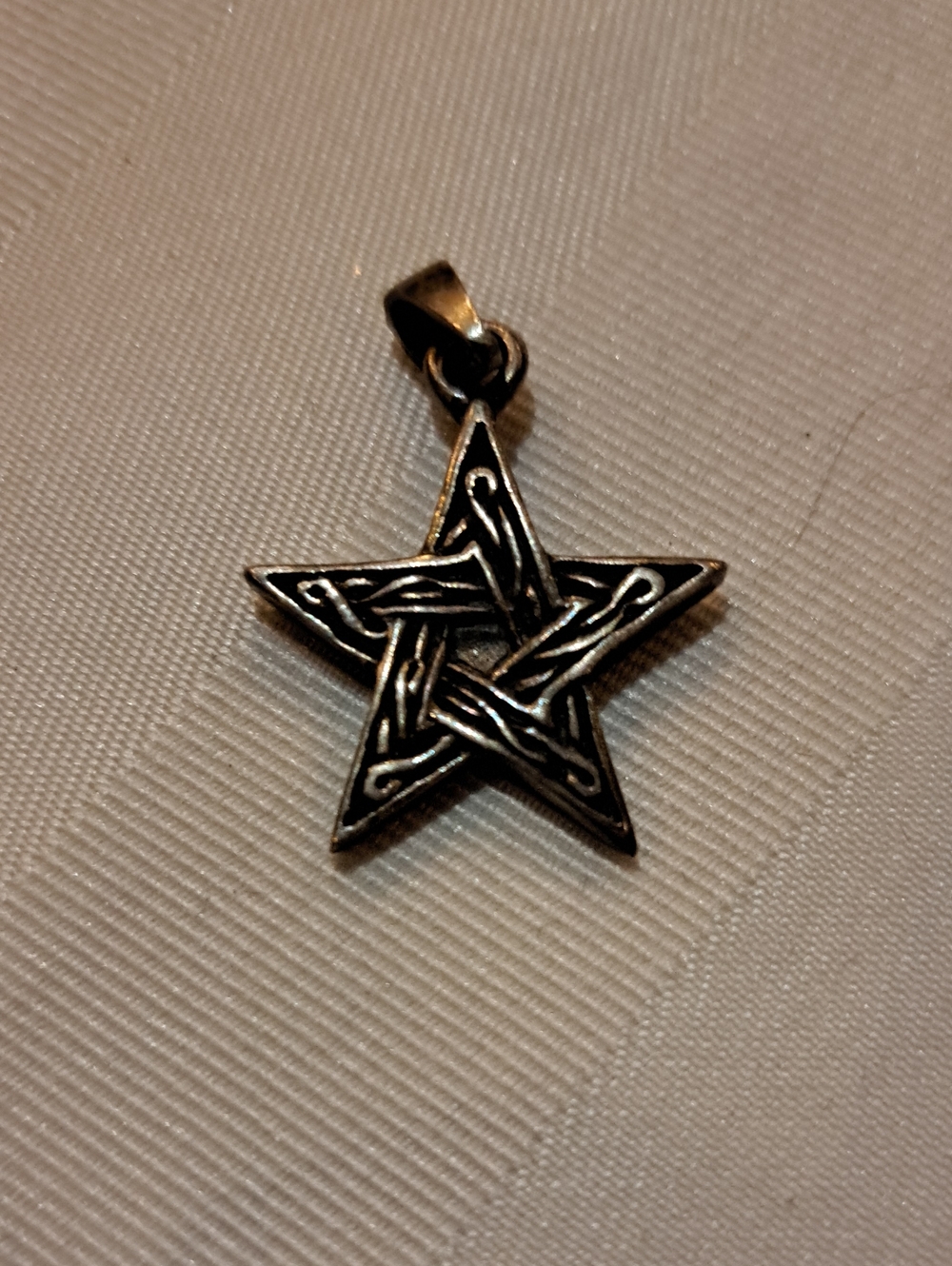 Celtic Knotted Pentagram Star Pendant - 925 Silver